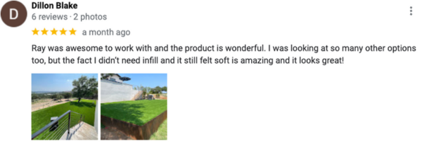 artificial turf customer review