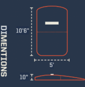 portable pitching mound dimensions