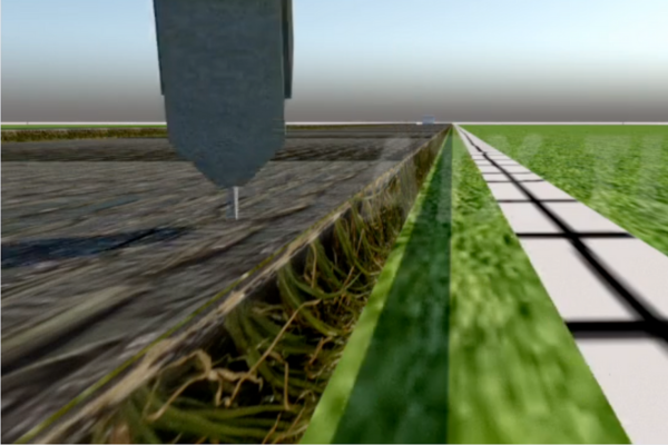 Cutting Selvedge Off Turf
