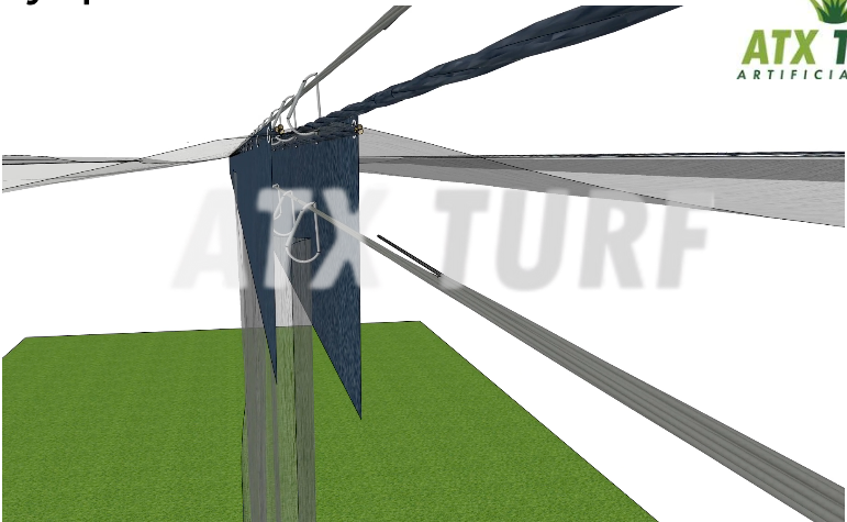 Windscreen Apron Safety Panel in Hitting Cages Netting Hardware Installation